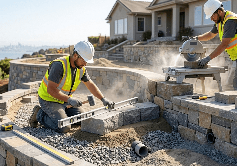 Retaining Wall Installation in the Bay Area